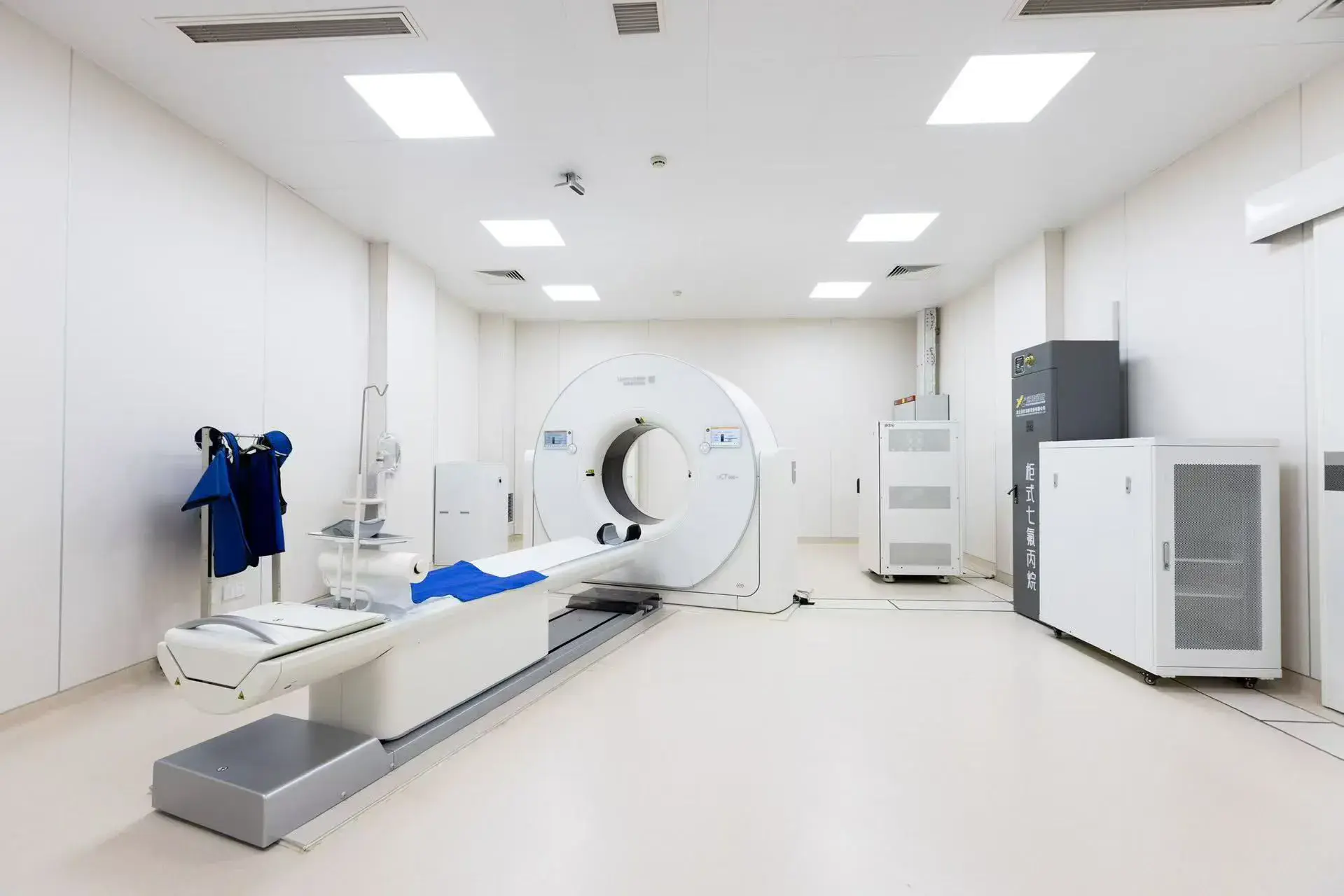 A CT scanner used for early screening at Shanghai International Medical Center.