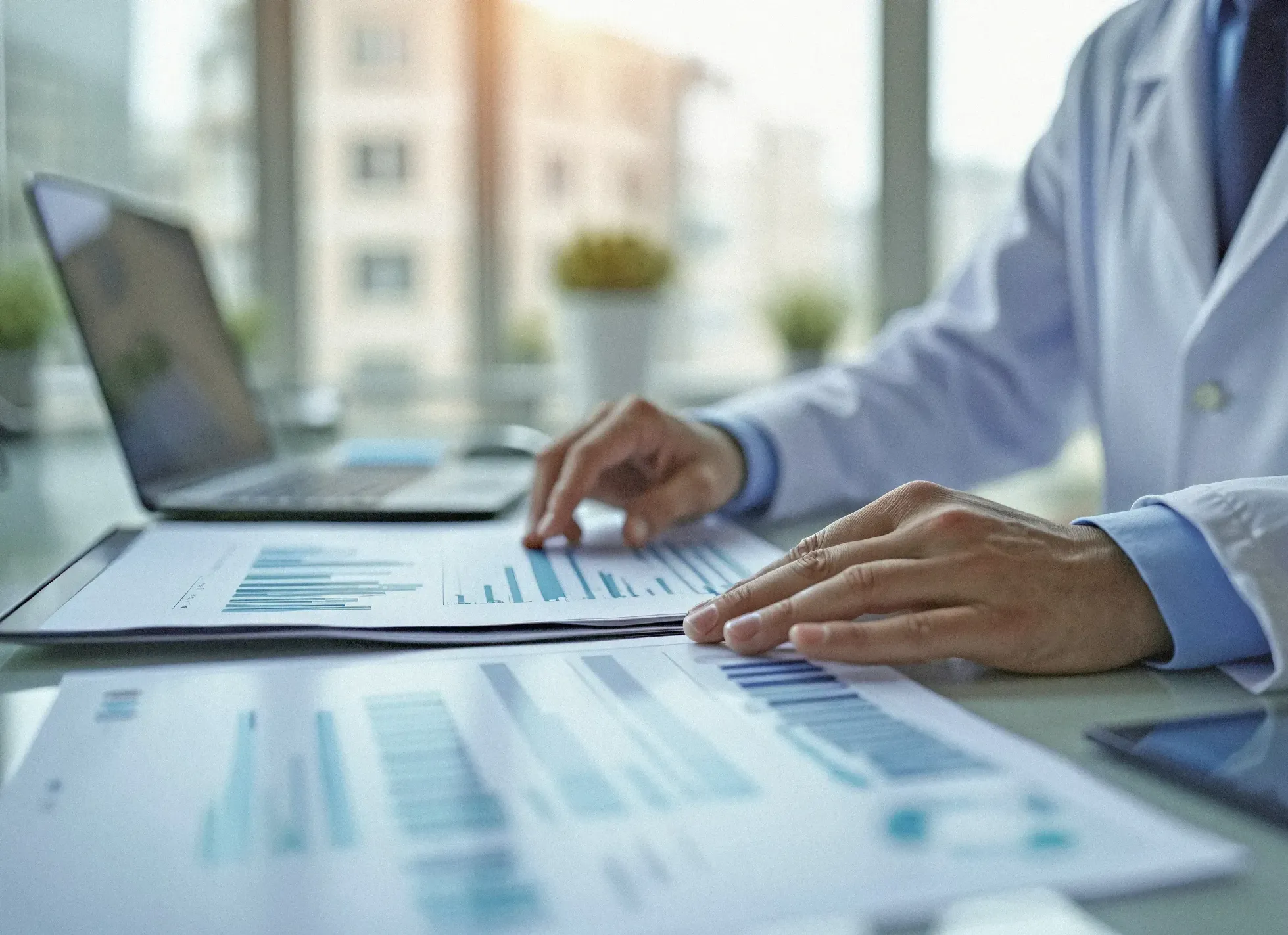 A physician working through a patient's results.