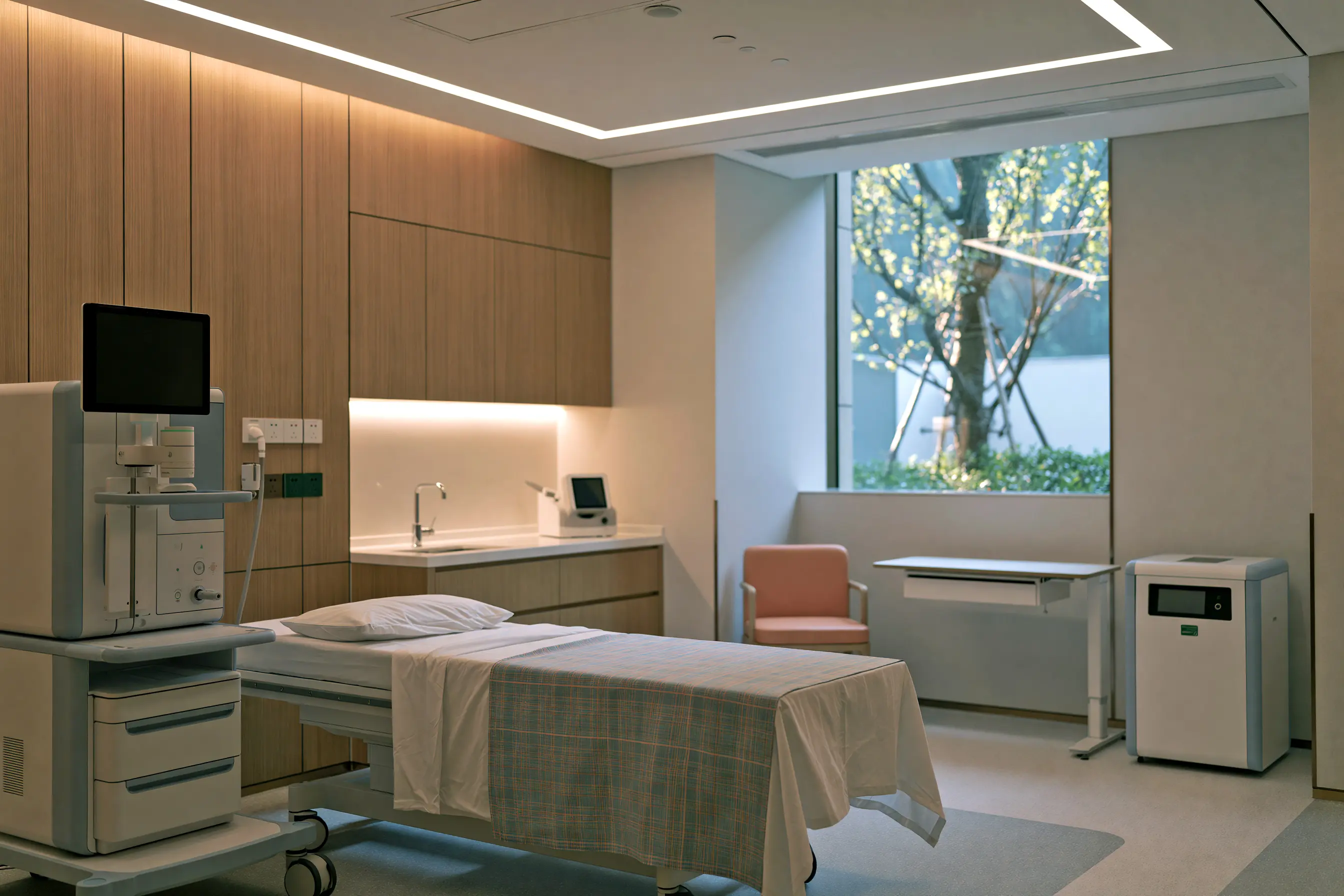 A private assessment suite at Shanghai International Medical Center.